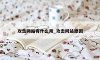 攻击网站有什么用_攻击网站原因