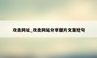 攻击网址_攻击网站分享图片文案短句