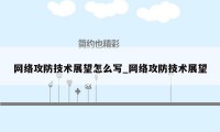 网络攻防技术展望怎么写_网络攻防技术展望