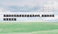 美国政府奖励黑客武器是真的吗_美国政府奖励黑客武器