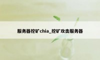 服务器挖矿chia_挖矿攻击服务器