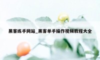 黑客练手网站_黑客单手操作视频教程大全