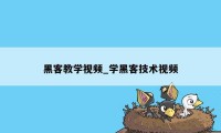 黑客教学视频_学黑客技术视频