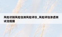 风险识别风险估测风险评价_风险评估渗透测试流程图