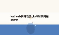 kaliweb网站攻击_kali对于网站的攻击