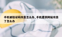 手机被验证码攻击怎么办_手机遭到网站攻击了怎么办