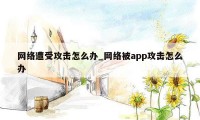 网络遭受攻击怎么办_网络被app攻击怎么办