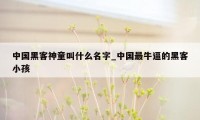 中国黑客神童叫什么名字_中国最牛逼的黑客小孩