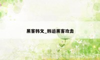 黑客韩文_韩运黑客攻击