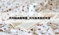 何为网关服务器_何为服务器的攻击