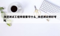 渗透测试工程师需要学什么_渗透测试师好考吗