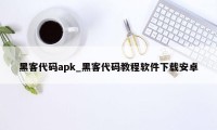 黑客代码apk_黑客代码教程软件下载安卓