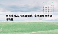 朋克赛博2077黑客训练_赛博朋克黑客训练教程