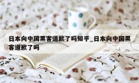 日本向中国黑客道歉了吗知乎_日本向中国黑客道歉了吗